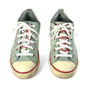 UGG Evera‎ Green Sage  Suede Sheepskin Lined Sneakers Womens 10